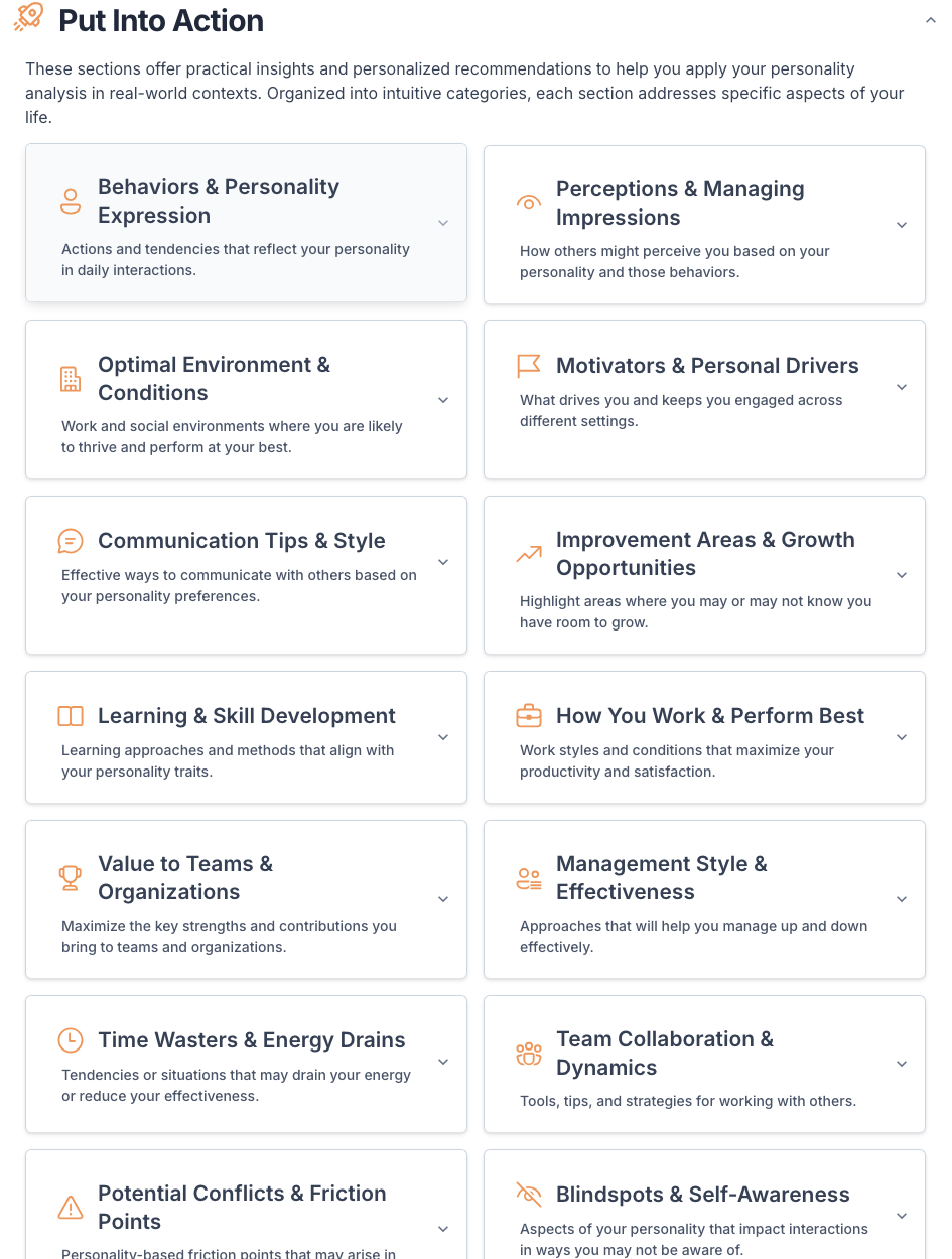 Personos Action Overview